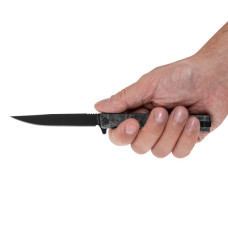 Ніж Ocaso Solstice, Engraved titanium Topo Pattern, Black (10ETB)