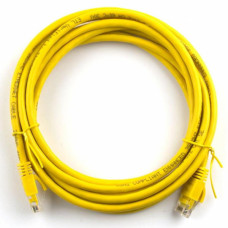 Патч-корд 1м, RJ-45, Cat.5e, CU, мідь, жовтий Ritar (PCR-CU/1Yw / 03032)