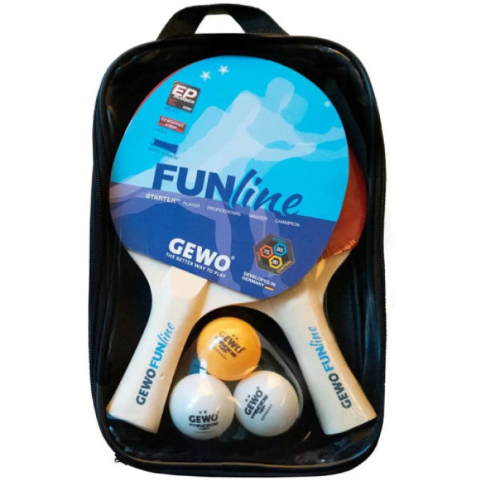 Комплект для настільного тенісу Gewo Double-Fun + сітка Flexx (103360000) (931293)