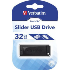 USB флеш накопичувач Verbatim 32GB Slider Black USB 2.0 (98697)