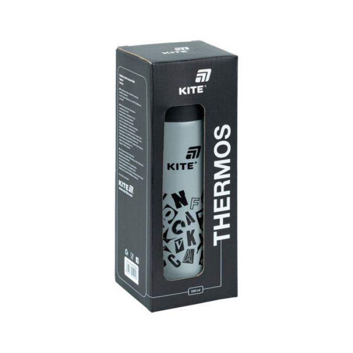 Термос Kite 500 мл, сірий (K25-1222-2)