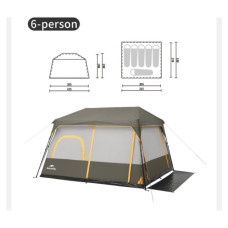 Намет Naturehike Cape 8.4 CNK2450WS050 з швидким розкриттям, сіро-коричневий (6927595770566)