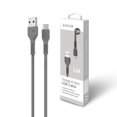 Дата кабель USB 2.0 AM to USB-C 1.2m Black ACCLAB (1283126518232)