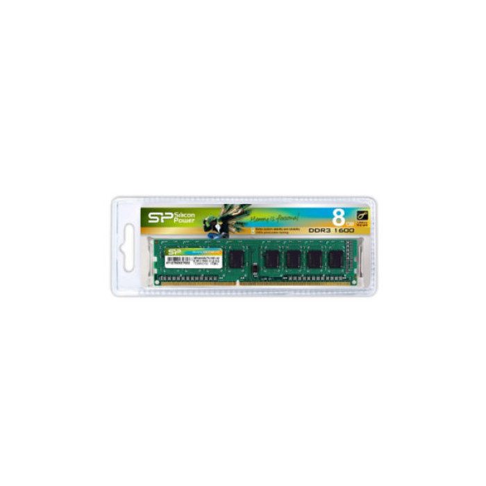 Модуль пам'яті для комп'ютера DDR3 8GB 1600 MHz Silicon Power (SP008GBLTU160N02)