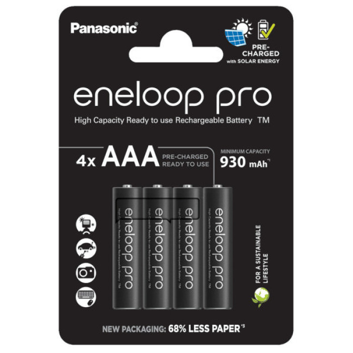 Акумулятор Panasonic Eneloop AAA 930 mAh Pro NI-MH * 4 (BK-4HCDE/4CP)
