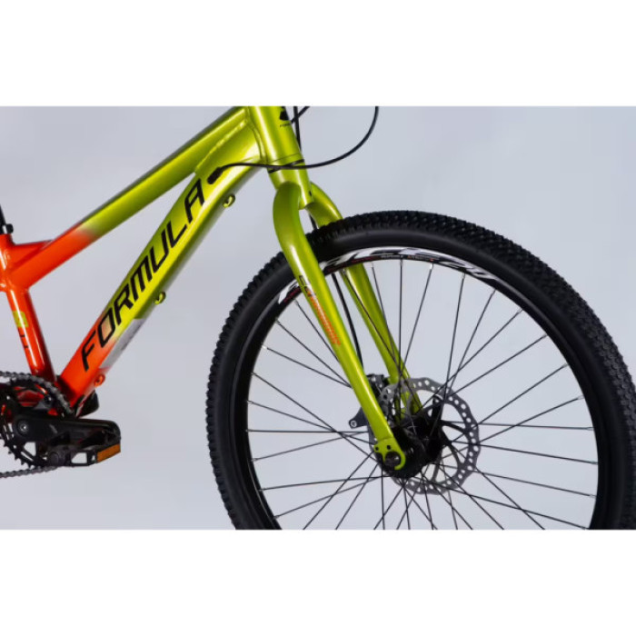 Велосипед Formula 24" F-1 DD рама-11" AL 2026 зелено-помаранчевий (OPS-FR-24-451)