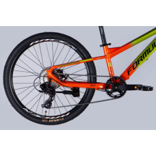 Велосипед Formula 24" F-1 DD рама-11" AL 2026 зелено-помаранчевий (OPS-FR-24-451)