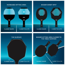 Ракетка для настільного тенісу Stiga Ракетка для настільного тенісу Stiga Cybershape 1 Star FL (1211-0906-35) (931705)