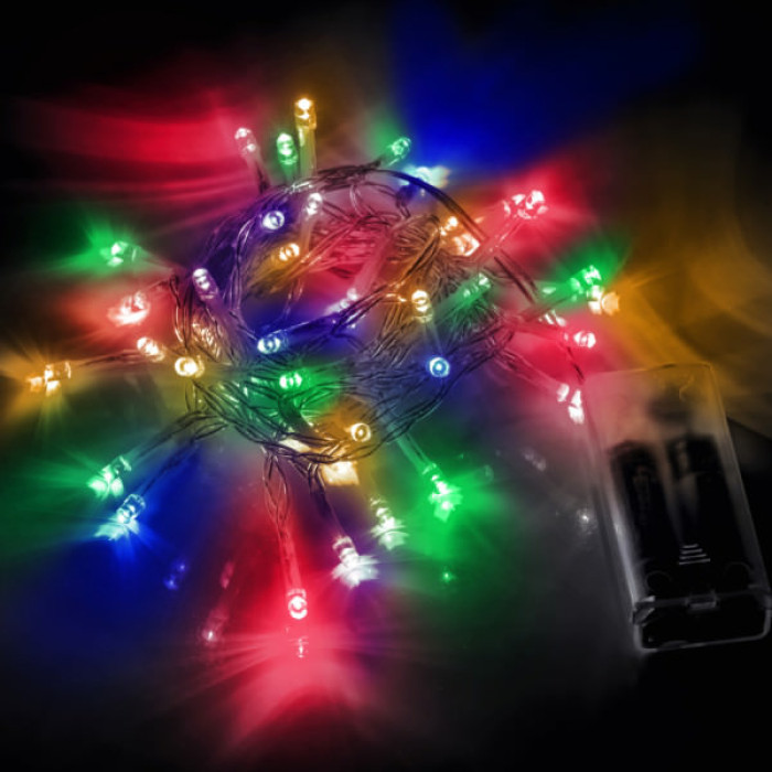 Гірлянда YES! Fun Нитка 41 LED Різнокольорова 2.8 м Статична На батарейках (975053)