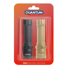 Ліхтар Quantum QM-FL1042 Minik 3W LED з USB Black-Gold, 2 шт./уп. (QM-FL1042)