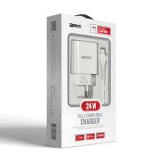 Зарядний пристрій Armorstandart AR012 Basic USB 24W + cable USB to Lightning White (ARM69894)