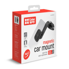 Універсальний автотримач ColorWay Dashboard-2 (360 rotation) magnetic Gray (CW-CHM08-GR)