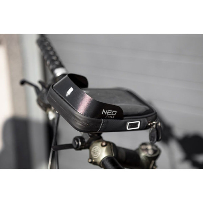 Велосумка на кермо Neo Tools з тримачем для смартфона до 6" Black (91-001)