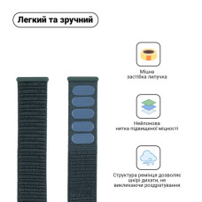 Ремінець до смарт-годинника Armorstandart Nylon Band для Apple Watch 42 (Series 11-10)/41/40/38 Pine Green (ARM56842)