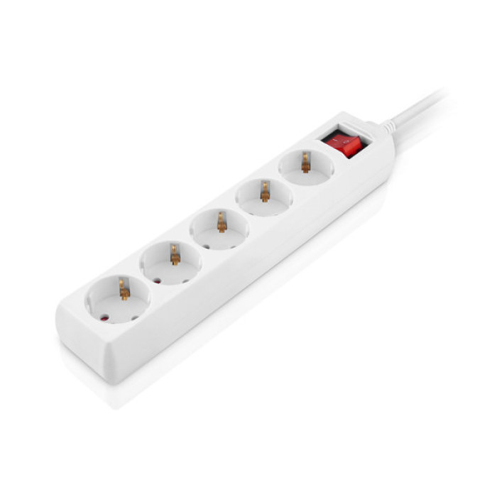 Мережевий фільтр живлення REAL-EL RS-Protect M 5m, white (EL122300029)