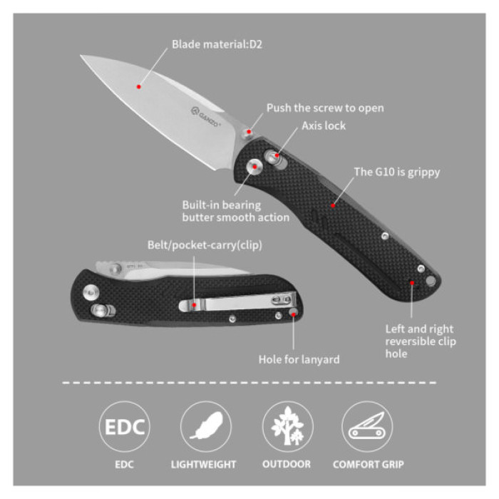 Ніж Ganzo G771-BK