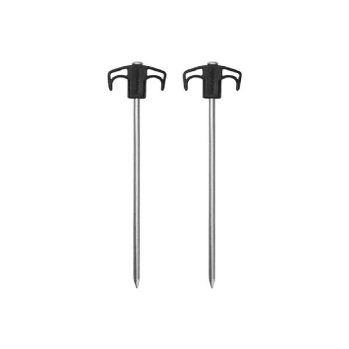 Комплект кілочків Naturehike NH21YW133 25 см чорні 2 шт (6927595782675)