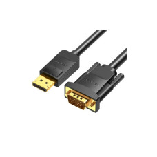 Кабель мультимедійний DisplayPort M to VGA M 1.5m 1080p60Hz black Vention (HBLBG)