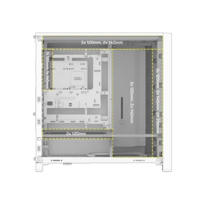 Корпус для ПК Corsair FRAME 4000D RS ARGB White (CC-9011297-WW)