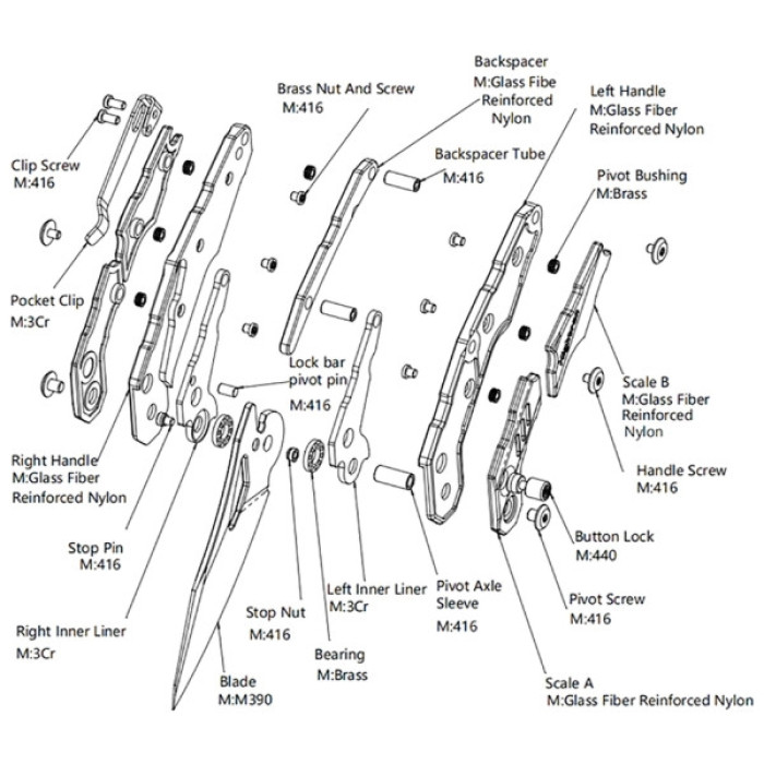 Ніж Hightron Spectron, M390, GFN, зелений, чорний клинок (HK04GRN)