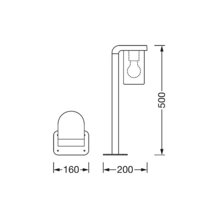 Світильник Osram ENDURA CLASSIC CASCADE 50CM E27 CLR DG (4058075554351)