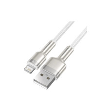 Дата кабель USB 2.0 AM to Lightning 2.0m Cafule Series Metal 2.4A White Baseus (CALJK-B02)