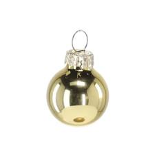 Ялинкова іграшка Chomik скляні кульки 24 шт, 2,5 см, золотисті (5900779882126_1)