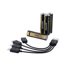 Акумулятор Verico AA USB Type-C 2220mAh/3330mWh-1.5V Li-ion 4шт./уп. (Loop Energy PRO) (1UDBT-A6WEAC-NN)