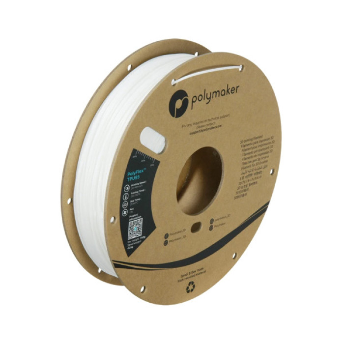 Пластик для 3D-принтера Polymaker TPU-95A 1,75mm 0,75kg WHITE (PD01002)