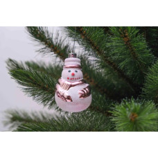 Ялинкова іграшка Chomik Сніговик 2 шт 8 см білий з рожевим (5900779839243)