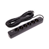 Мережевий фільтр живлення PowerPlant 10м, 6 розеток,USB, Type-C (YS-N6086/10c) (EX610693)