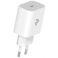 Зарядний пристрій 2E USB-C Wall Charger PD3.0 DC5V/3A, 20W, white (2E-WC1USBC20W-W)