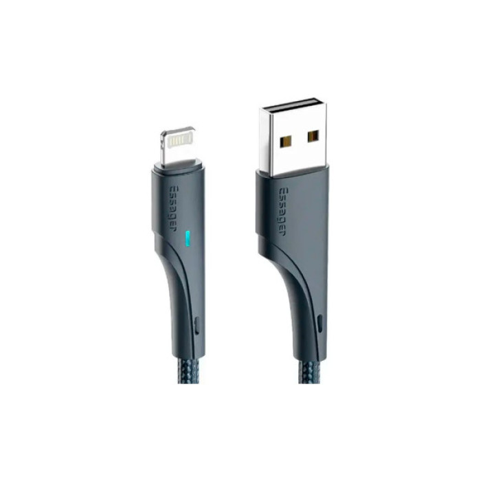 Дата кабель USB 2.0 AM to Lightning 3.0m 2.4A black Essager (EXCL-LSC01)