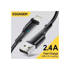 Дата кабель USB 2.0 AM to Lightning 3.0m 2.4A black Essager (EXCL-LSC01)