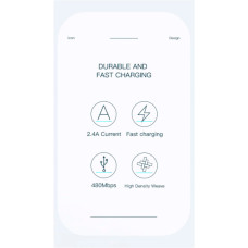 Дата кабель USB 2.0 AM to Lightning 3.0m 2.4A black Essager (EXCL-LSC01)