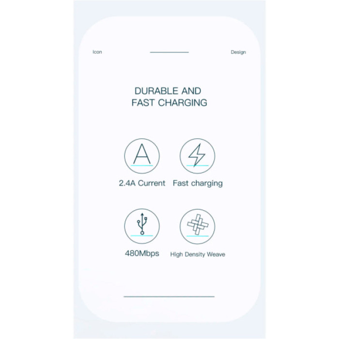 Дата кабель USB 2.0 AM to Lightning 3.0m 2.4A black Essager (EXCL-LSC01)