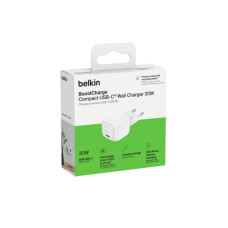 Зарядний пристрій Belkin USB-C PD30W PPS white (WCA008KQWH)