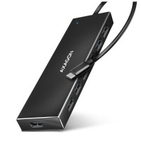 Концентратор AXAGON USB-C to 7xUSB 3.0 black (HUE-F7C)