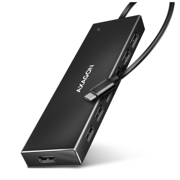 Концентратор AXAGON USB-C to 7xUSB 3.0 black (HUE-F7C)