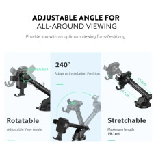 Універсальний автотримач Ugreen LP200 Gravity Phone Holder with Suction Cup Black (60990B)