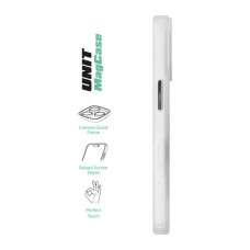 Чохол до мобільного телефона Armorstandart Unit MagCase Apple iPhone 17 Clear Silver + Orange Button Set (ARM90581)