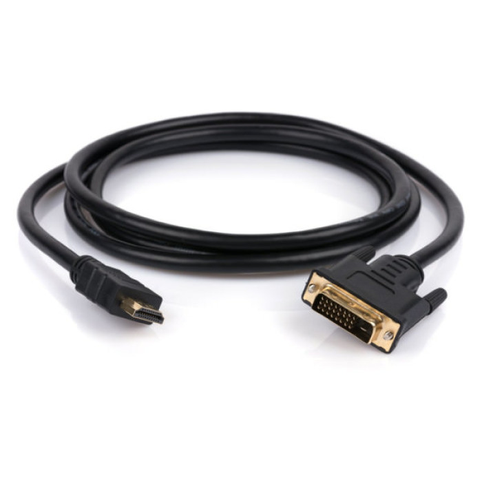 Кабель мультимедійний HDMI M to DVI M 5.0m 24+1pin Vinga (VCPHDMIDVI5)