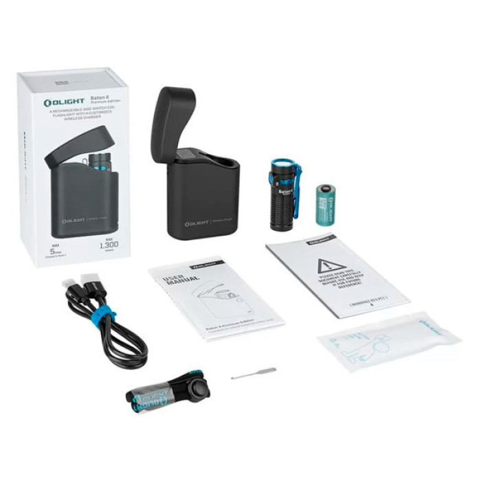 Ліхтар Olight Baton 4 Premium Black (0.0000.0816)