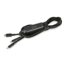 Дата кабель USB-C to 2xUSB-C 1.8m 140W black Digitus (AK-300170-018-S)