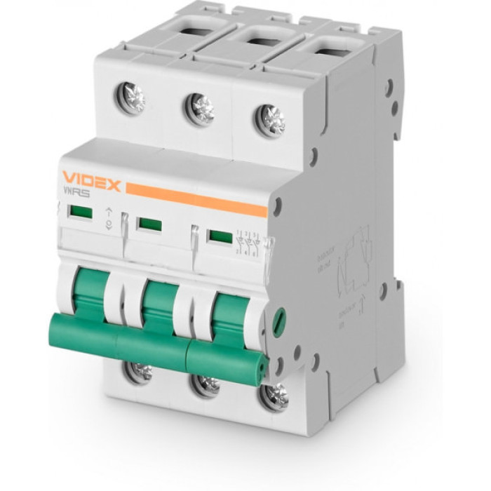 Вимикач навантаження Videx 3п 63А VF-RS-VN363 RESIST