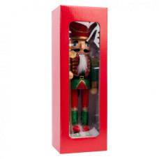 Новорічна фігурка Novogod`ko Лускунчик 30 см Дерево Червоно-зелений (974679)