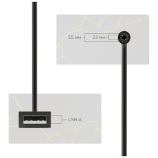 Кабель живлення USB to DC 5.5x2.1mm 9V 0.8m Armorstandart (ARM65662)