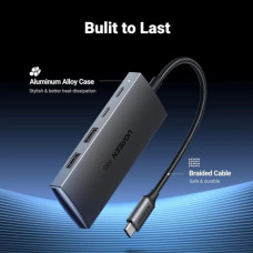 Концентратор Ugreen USB-C to 2xUSB 3.2 + 2xUSB-C 10Gbps CM480 gray (30758)