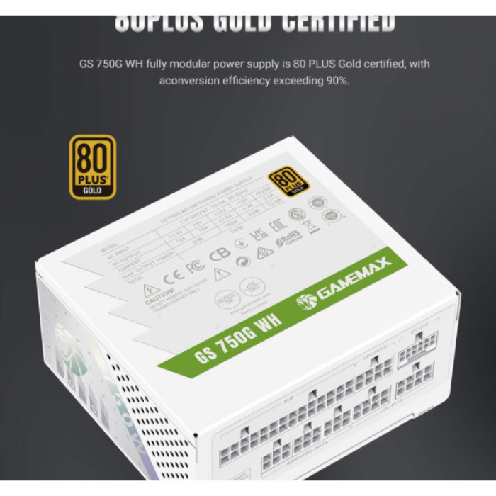 Блок живлення Gamemax 750W (GS 750G WH V25)