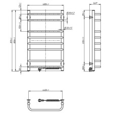 Сушарка для рушників Navin Симфонія, 800х480х150мм (12-009030-4880)